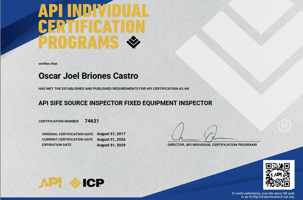 BriCas Strengthens Its Technical Expertise with Two New API SIFE Certifications
